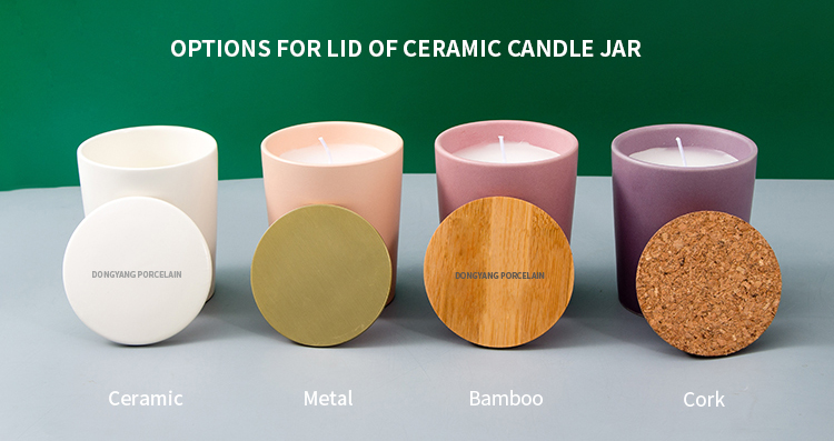 New Coming Ceramic Candle Jars Bulk：Matte Black And White-5