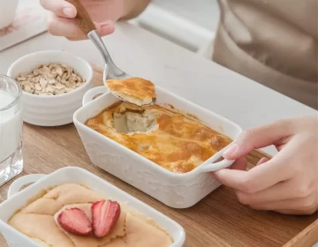 Ramekins de Cerámica Blanca a Granel, Mayorista Plato Pequeño para Hornear-4