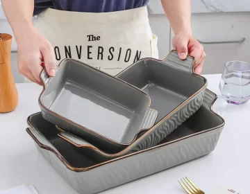 Bandejas de cerámica para hornear hechas a medida, utensilios comerciales para hornear Suministros-6