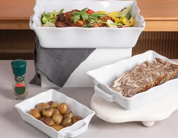 أواني خبز سيراميك غير لاصقة بالجملة، صينية خبز مخصصة -4