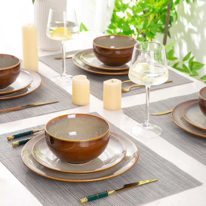 Tan Restaurant Crockery Wholesale, Custom Plates and Bowls-1