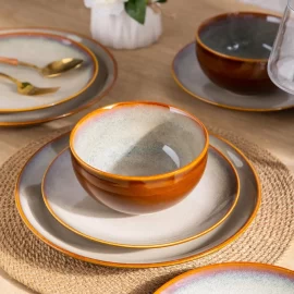 Tan Restaurant Crockery Wholesale, Ceramic Custom Plates and Bowls