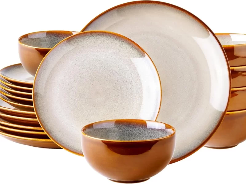 Ceramic Tableware Sets Tan Restaurant Crockery Wholesale, Custom Plates and Bowls-5