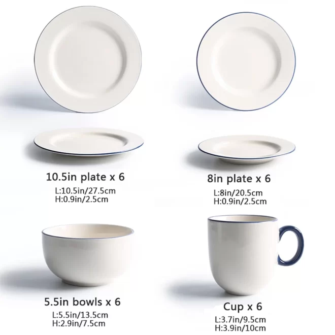 Wholesale Dishware For 6 Dinner Set, Custom Plates and Bowls-3