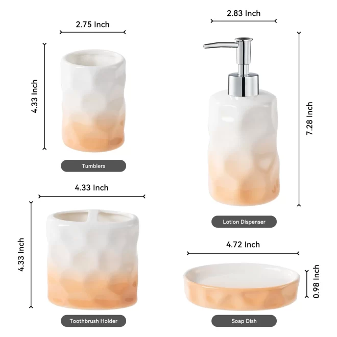 Gradient Custom Bath Set Ceramic Bathroom Accessories Wholesale-5