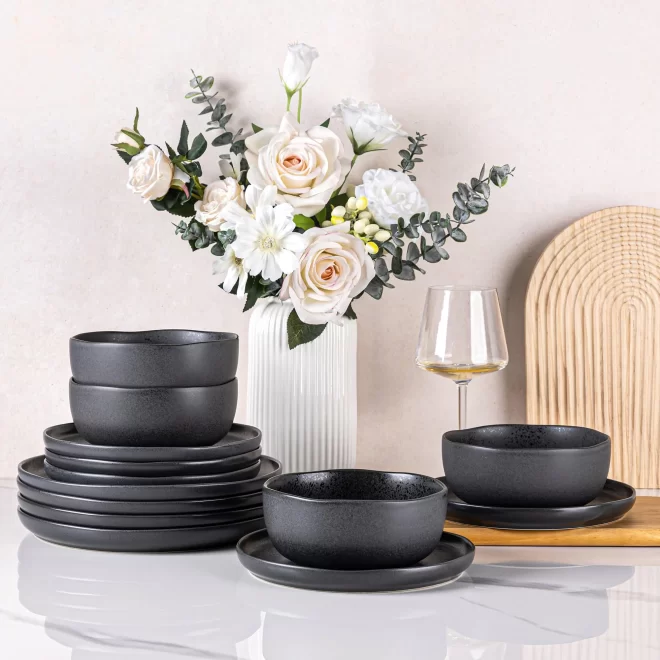 Matte Black Tableware Wholesale, Restaurant Dinnerware Sets-5