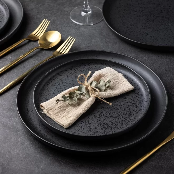 Matte Black Tableware Wholesale, Restaurant Dinnerware Sets-4