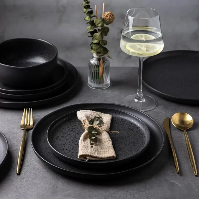 Matte Black Tableware Wholesale, Restaurant Dinnerware Sets-2