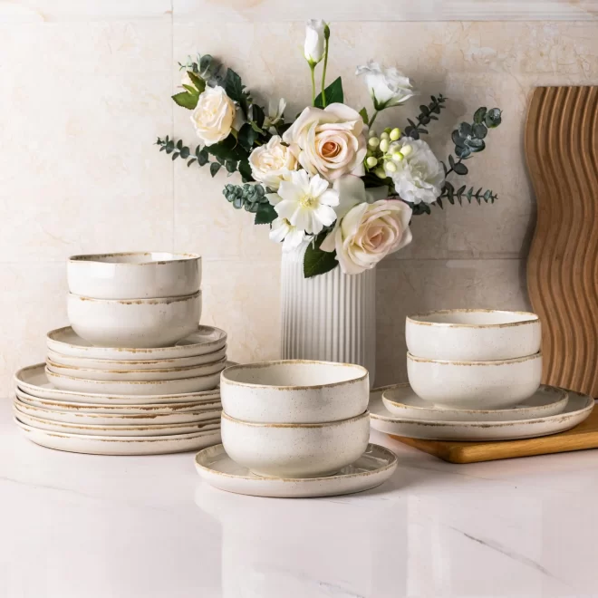 Rustic Ceramic Dinnerware Wholesale, Customized Dinner Set-5