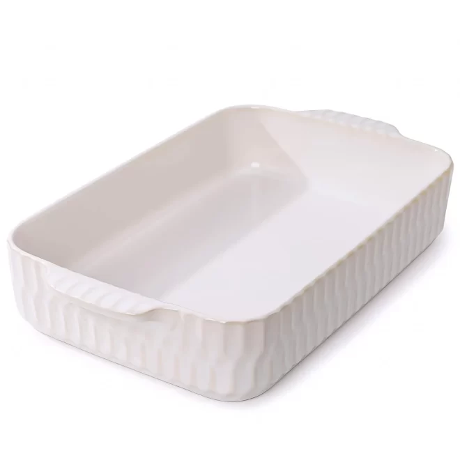 White Ceramic Baking Pan Customized, Wholesale Bakeware For Food Service-6