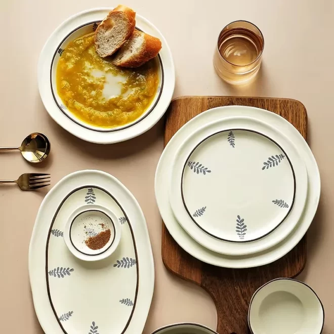 Pastoral Plates and Bowls Wholesale, Tableware Sets In Bulk-5