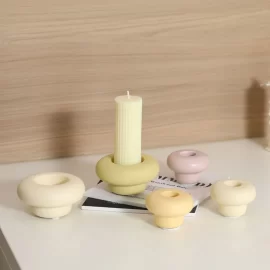 Cute Candlestick Bulk with Mushroom Shape, Ceramic Candle Holder Customized