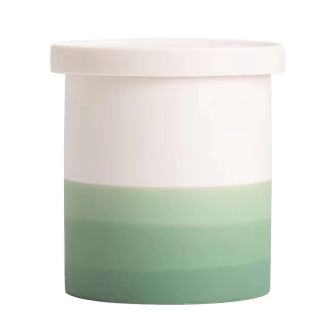 Wholesale Candle Jars With Lids, Gradient Green Candle Jars-2