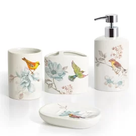 Elegant Wholesale Bath Accessories Set, Ceramic Bathroom Set