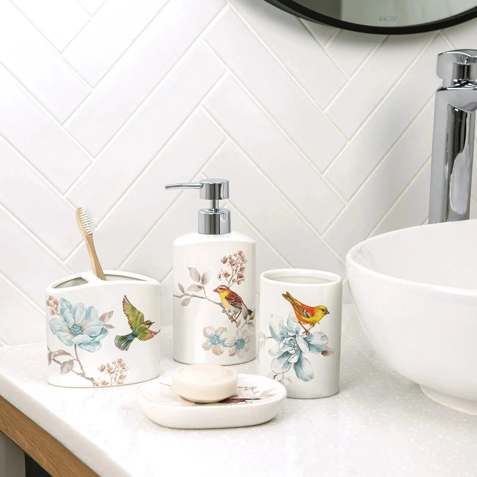 Elegant Wholesale Bath Accessories Set, Ceramic Bathroom Set-1