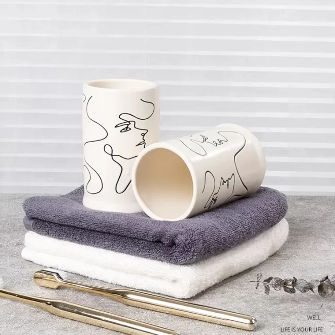 Modern Bathroom Accessories Wholesale with Face Pattern-5