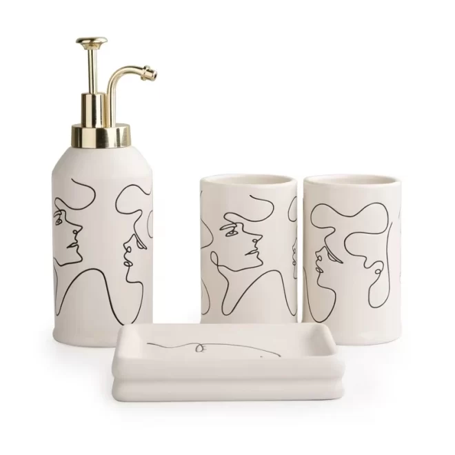 Modern Bathroom Accessories Wholesale with Face Pattern-4