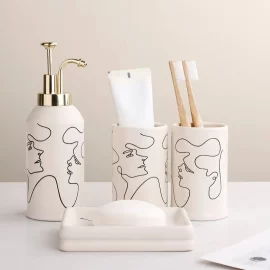 Modern Bathroom Accessories Wholesale with Face Pattern