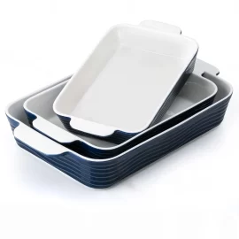Blue Ceramic Cake Baking Pans Wholesale, Custom Bakeware