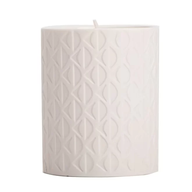 Geometric Texture Ceramic Candle Vessels Wholesale In Bulk-3