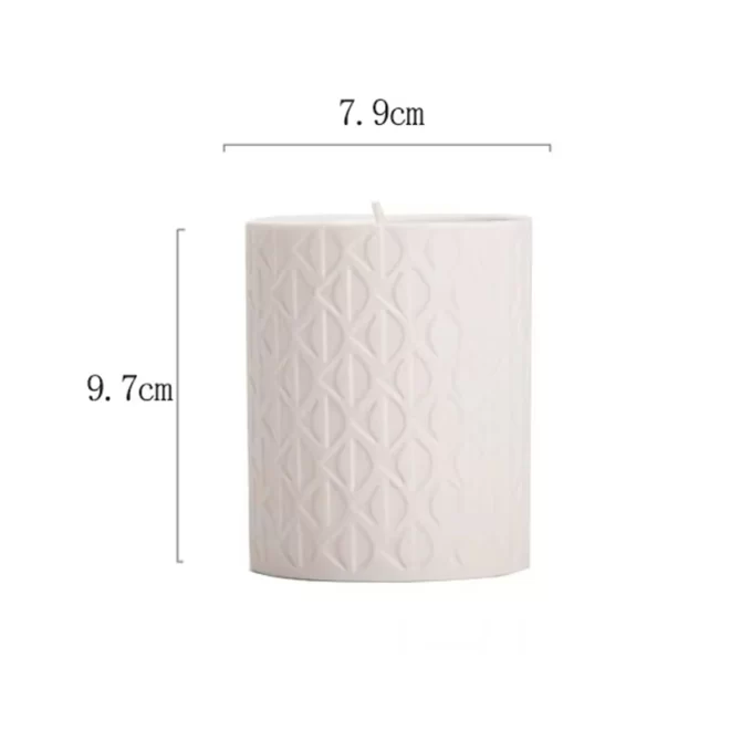 Geometric Texture Ceramic Candle Vessels Wholesale In Bulk-2