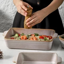 Stoneware Baking Dish Wholesale, 3-Piece Custom Bakeware Set
