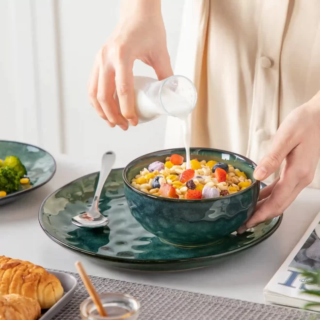 Kiln-Changed Wholesale Dinner Set, Plates and Bowls In Bulk-6