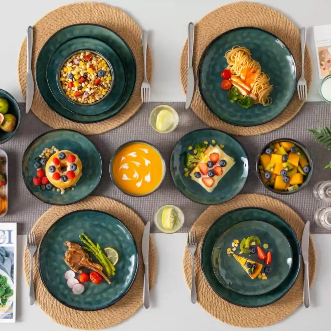 Kiln-Changed Wholesale Dinner Set, Plates and Bowls In Bulk-3