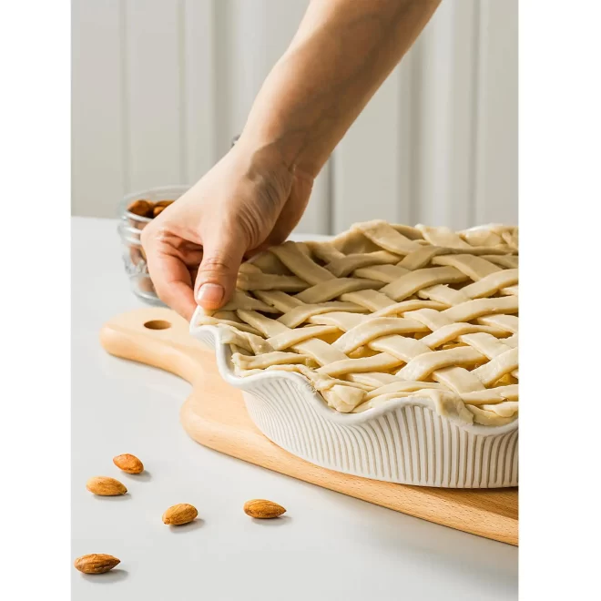 Stoneware Wholesale Pie Pans, Round Baking Dishes In Bulk-4