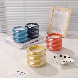 Shiny Modern Candle Jars Wholesale, Wholesale Candle vessels in Various Colors