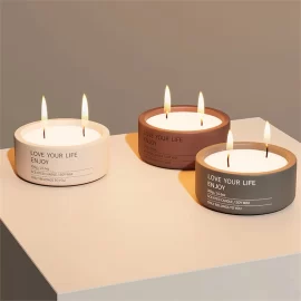 2-Wick Bulk Empty Candle Jars with Various Colors, Candle Containers Wholesale