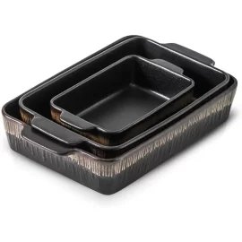 Black Baking Dish Set Wholesale , Food Service Ceramic Baking Pans Wholesale