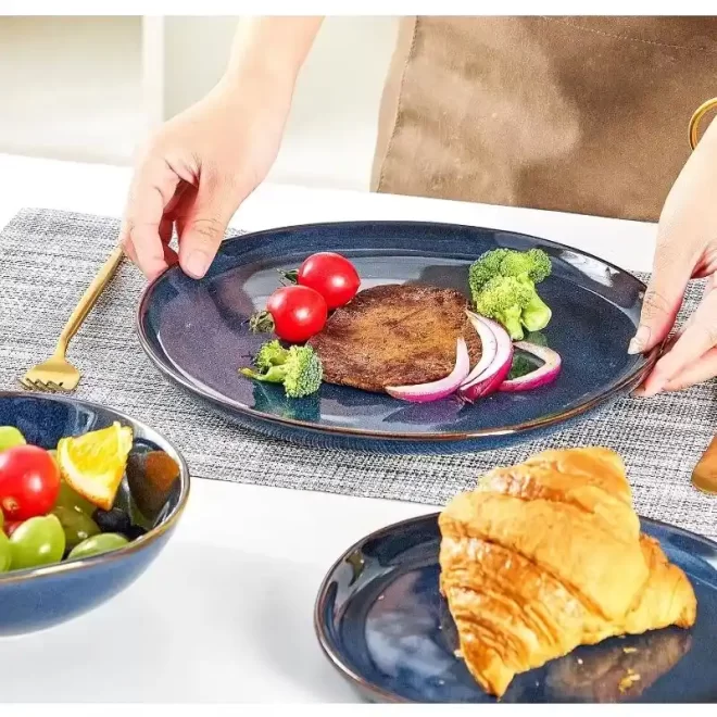 Factory Supply Bulk Dishware, Wholesale Blue Dinnerware Sets-4