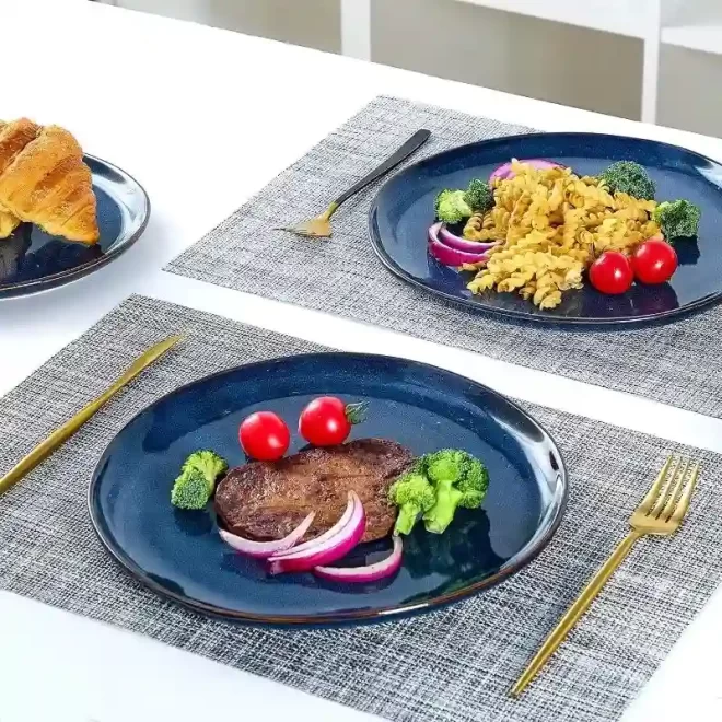 Factory Supply Bulk Dishware, Wholesale Blue Dinnerware Sets-3