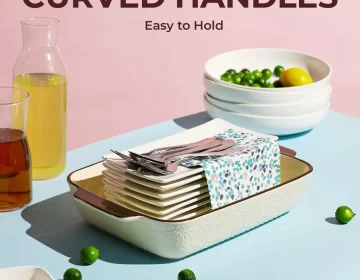 Custom Baking Dish with Embossed Pattern Wholesale Ceramic Bakeware 7