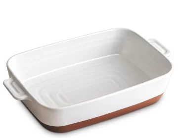 Two-Tone-Food-Service-Baking-Pans,-Stoneware-Custom-Baking-Dishes