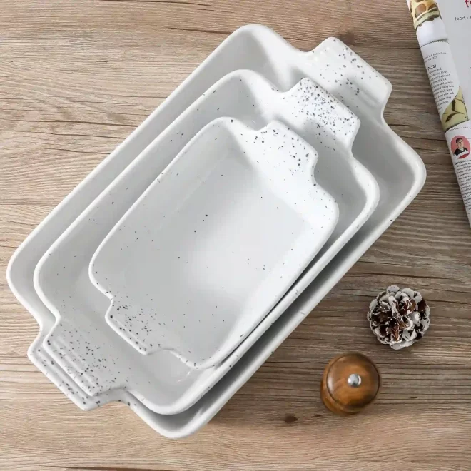 white-baking-dishes-wholesale-with-spotted-texture-stoneware-bakeware-custom-1