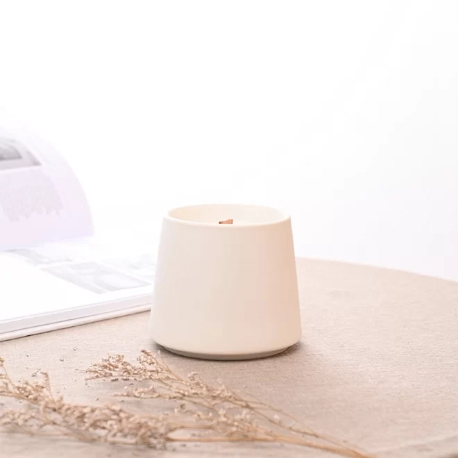 Minimalist Ceramic Vessels For Candles Wholesale Supply-4