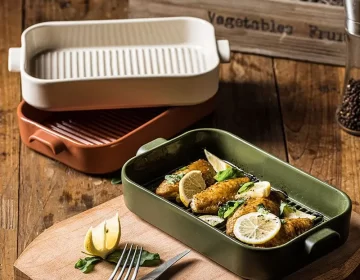 工場卸売キャセロール皿、様々な色のベーキングパン-2