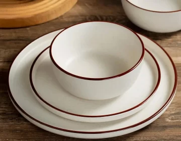 Serviço de mesa de cor sólida a granel, Conjunto de louça de restaurante moderno - 8