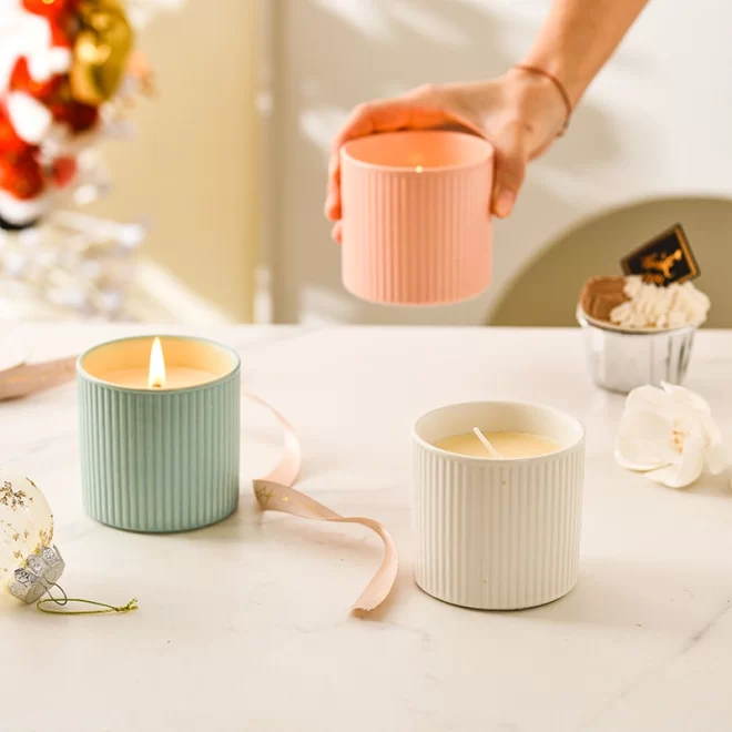 Luxury Candle Containers Wholesale, Morandi Color Candle Jar-2