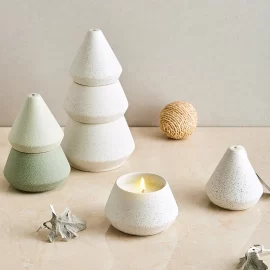 Stackable Pine Tree Containers For Candles Bulk Wholesale