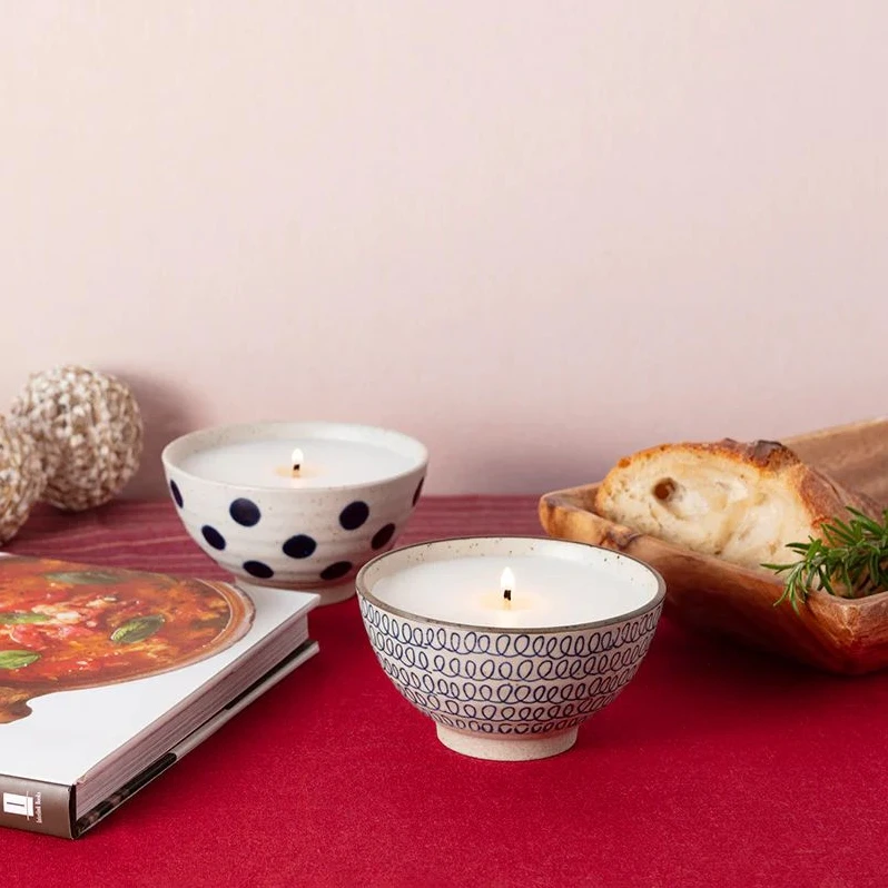 Unique Ceramic Candle Bowls Wholesale With Various Patterns-1