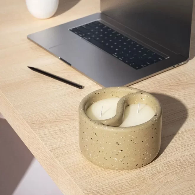 ユニークなキャンドル容器卸売、陰陽2芯キャンドルジャー-5