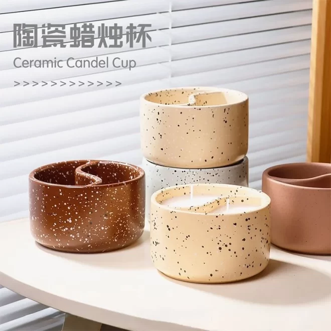 ユニークなキャンドル容器卸売、陰陽2芯キャンドルジャー-4