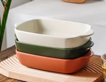 3 Piece Custom Baking Dishes Set Wholesale Ceramic Bakeware Set in Bulk 2