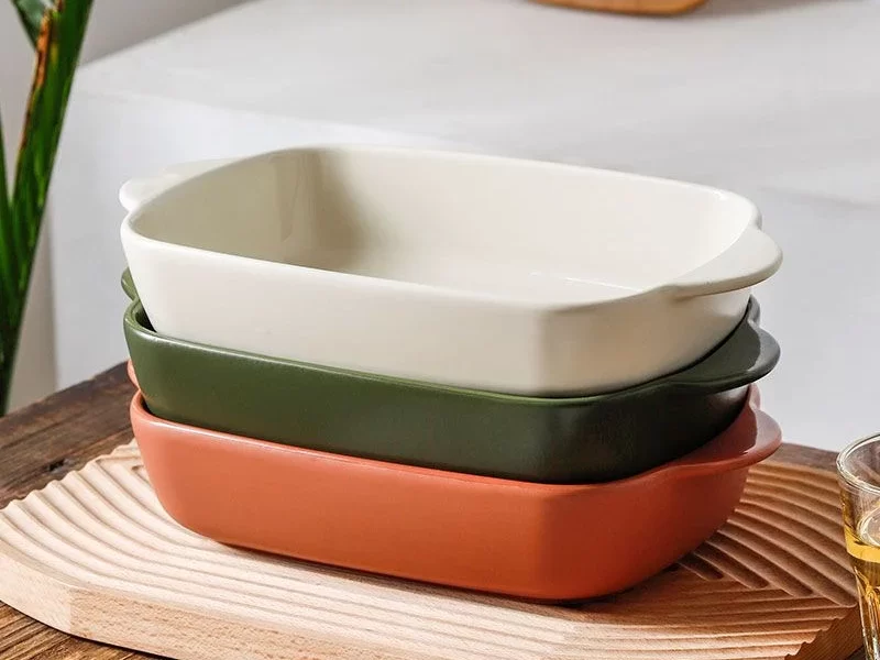 3-Piece Baking Dishes Set Wholesale, Ceramic Bakeware Supply-6