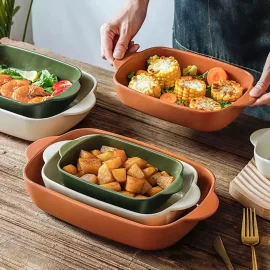 3-Piece Baking Dishes Set Wholesale, Ceramic Bakeware Supply