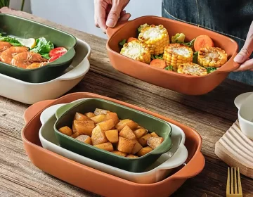 3-Piece Baking Dishes Set Wholesale, Ceramic Bakeware Supply-4