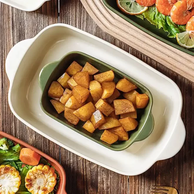 3-Piece Baking Dishes Set Wholesale, Ceramic Bakeware Supply-1
